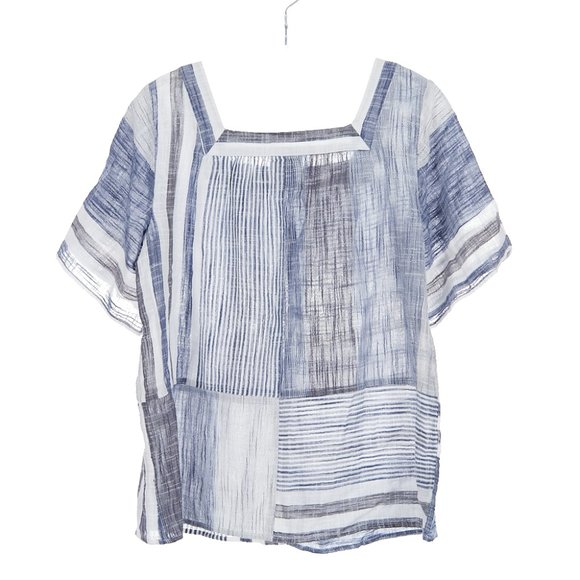 J Jill Square Neck Cotton Blouse Size XS - Picture 3 of 4